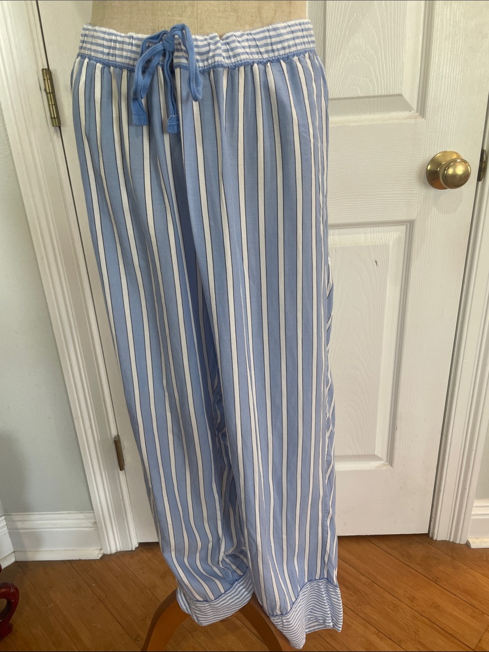 Stars Above Striped simply cool fabric sleepwear Pajama Set blue white women’s L - Picture 10 of 16